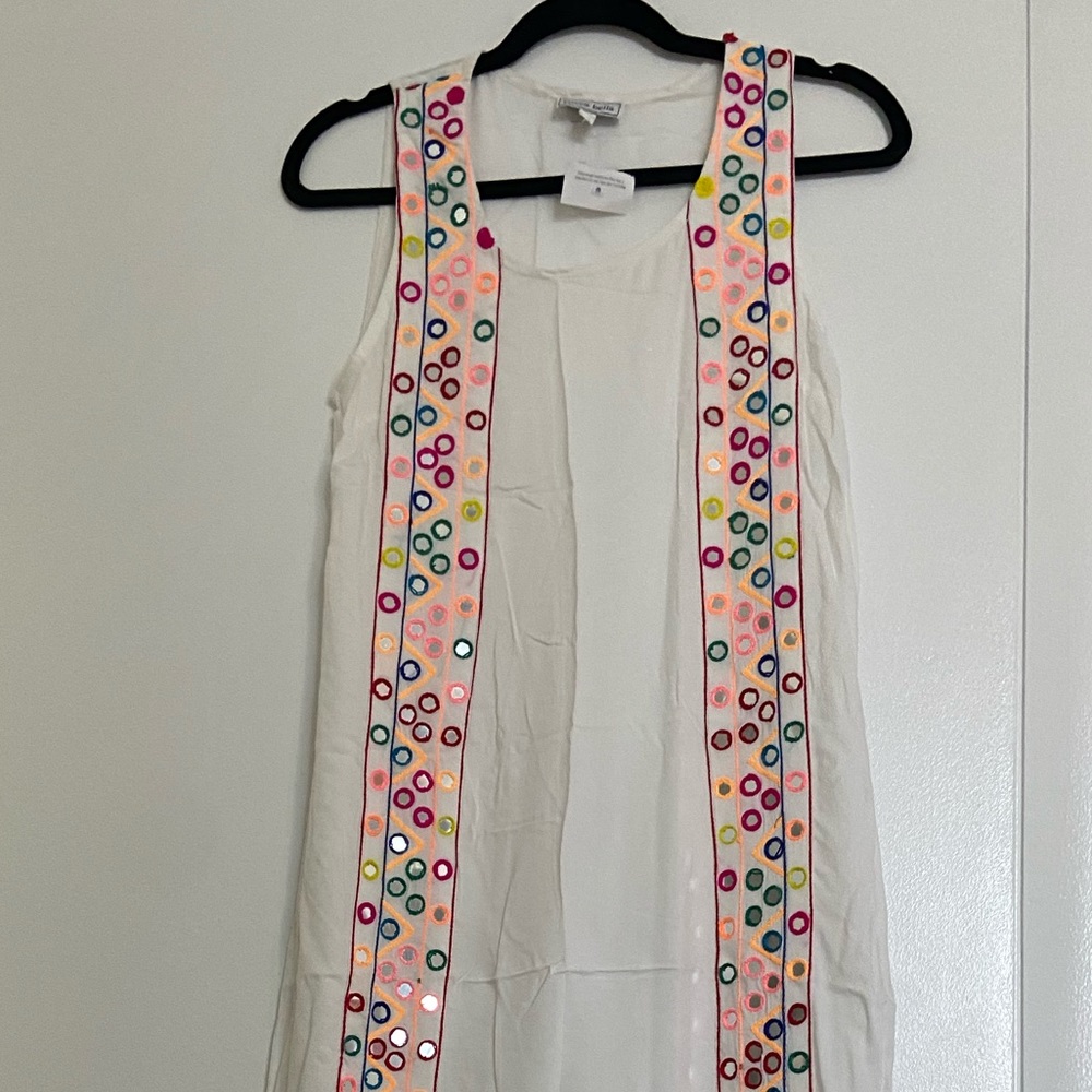 Roca Bella Tunic Beach Dress White Coverup Kaftan